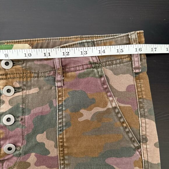 Anthropologie Jefferson Slim Pants Womens Size 29 Utility Green Camo Button Fly - Picture 11 of 13